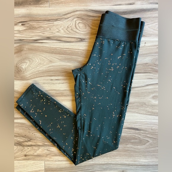 Champion (c9) Green and Gold Leggings. Size S. Super thick elastic waist. - Picture 3 of 7